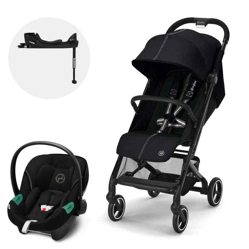 Combo Coche Beezy + Silla Aton S2 + Base - Moon Black