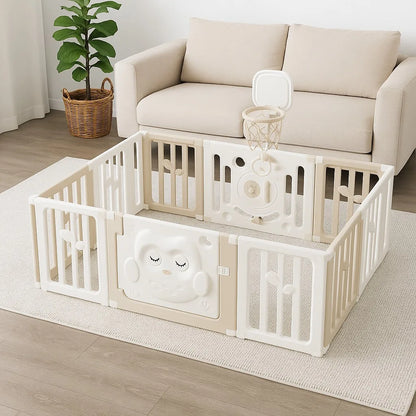 Corral bebe Búho Beige L 186×126 cm