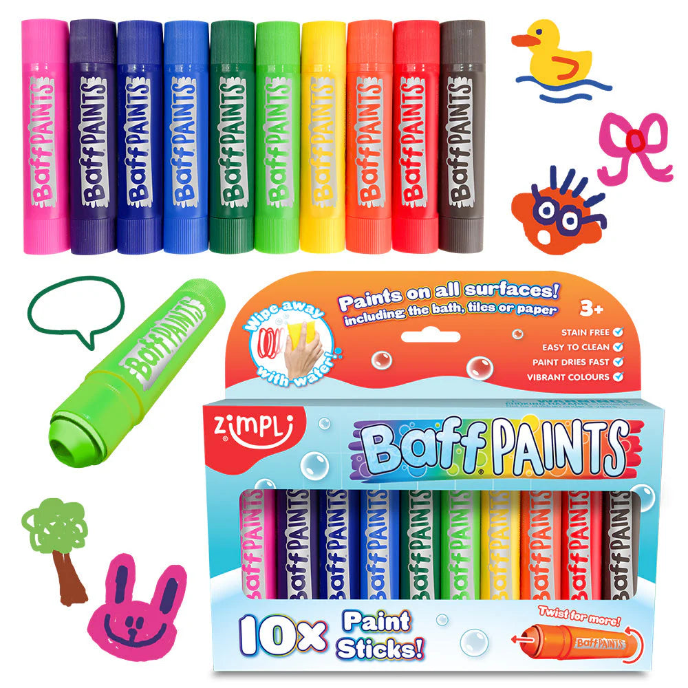 Pinturas para la Tina 10 Colores Lavables