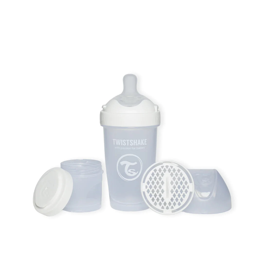 Mamadera Twistshake Double Pro 260ml Blanca