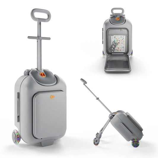 Maleta Infantil 2 en 1 con Asiento Cabby Gris