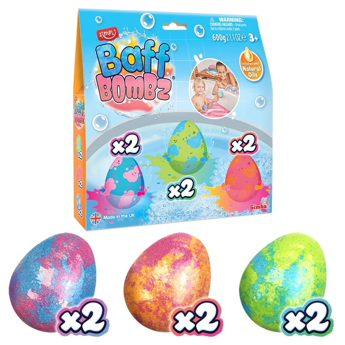 Pack de 6 Bombas de Baño Huevo