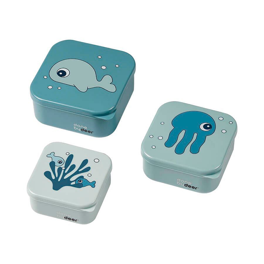 Set 3 cajas para snack Nube Azul