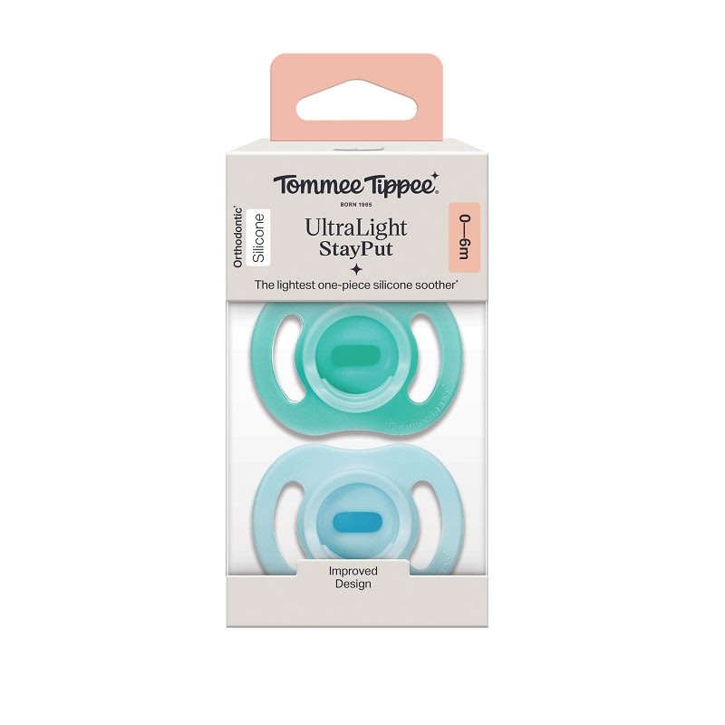 Chupete StayPut pack de 2 Verde-Celeste