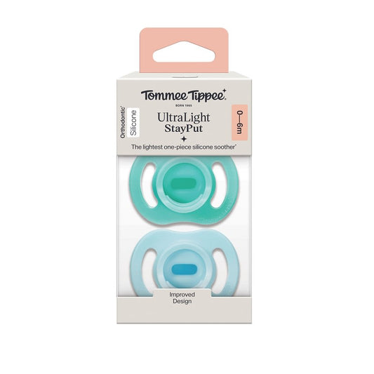 Chupete StayPut pack de 2 Verde-Celeste