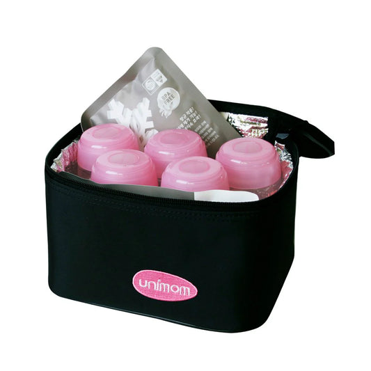 Cooler con gel frío y 5 botellas 150 ml