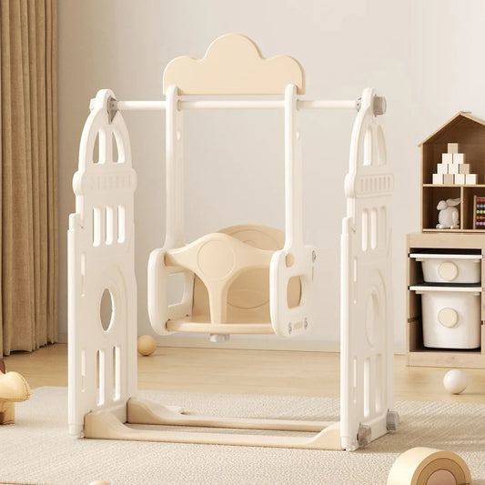 Columpio Blanco con Beige