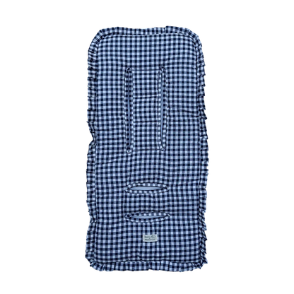 Colchón Protector de coche Vichy azul