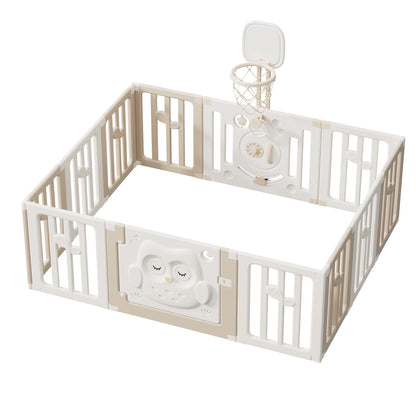 Corral bebé Búho Beige XL 186×156 cm