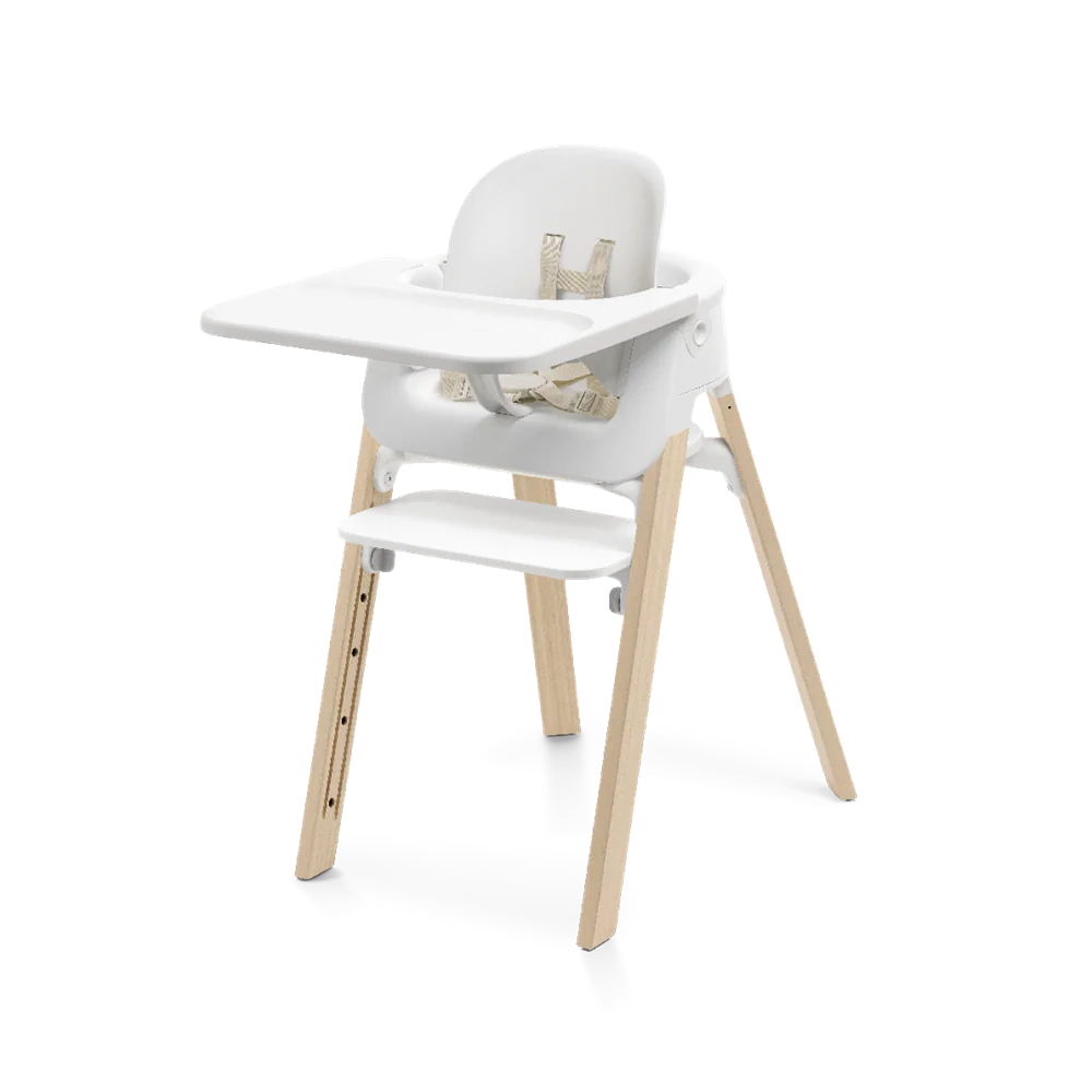 Silla de Comer Steps White/Natural