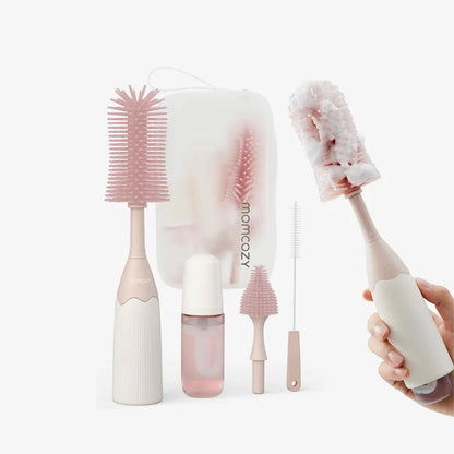 Kit Cepillos Limpia Mamaderas Rosado