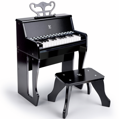 Piano con taburete Aprende con Luces Negro