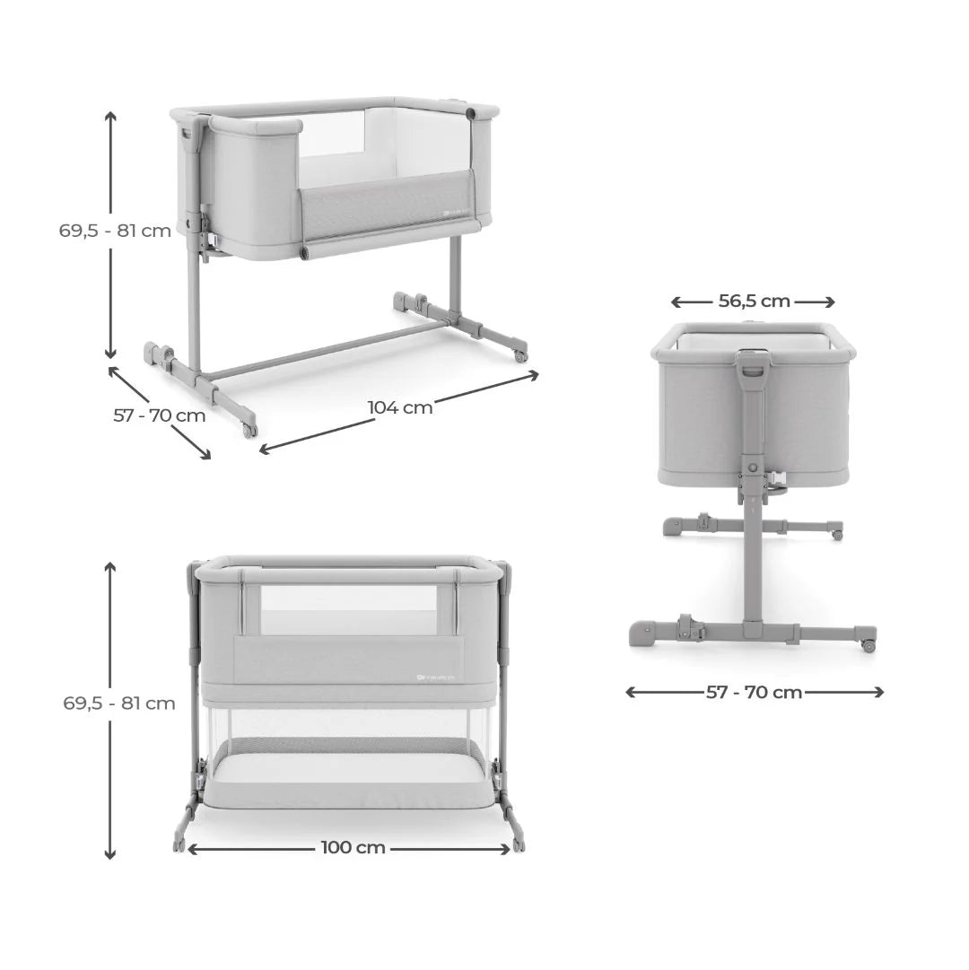 Cuna colecho 3 en 1 Nestee Grow 2 Light Grey