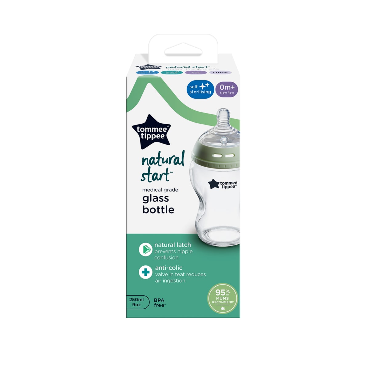 Mamadera de Vidrio Natural Star