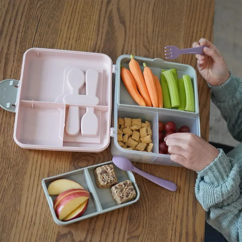 Lonchera Bento Box con cubiertos Rosa