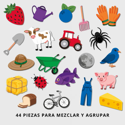 Granja magnética con texturas