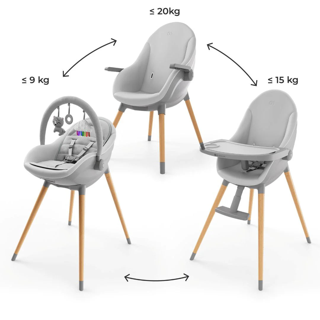 Silla de comer evolutiva 3 en 1 Fini Up Grey