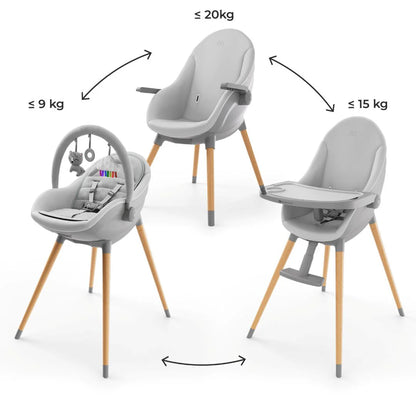 Silla de comer evolutiva 3 en 1 Fini Up Grey