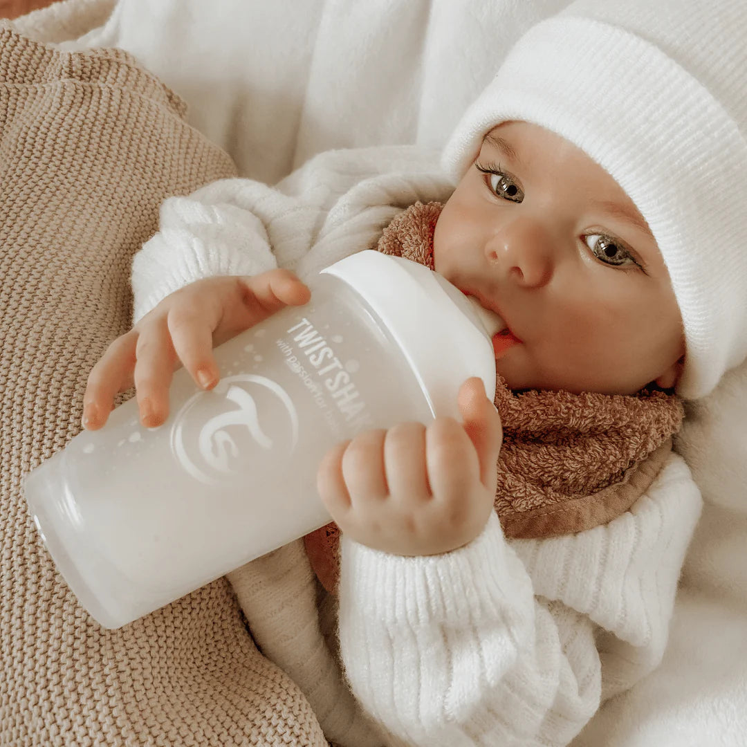 Mamadera Twistshake Double Pro 260ml Blanca