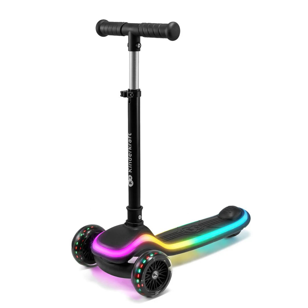 Scooter con luces LED Raket Negro