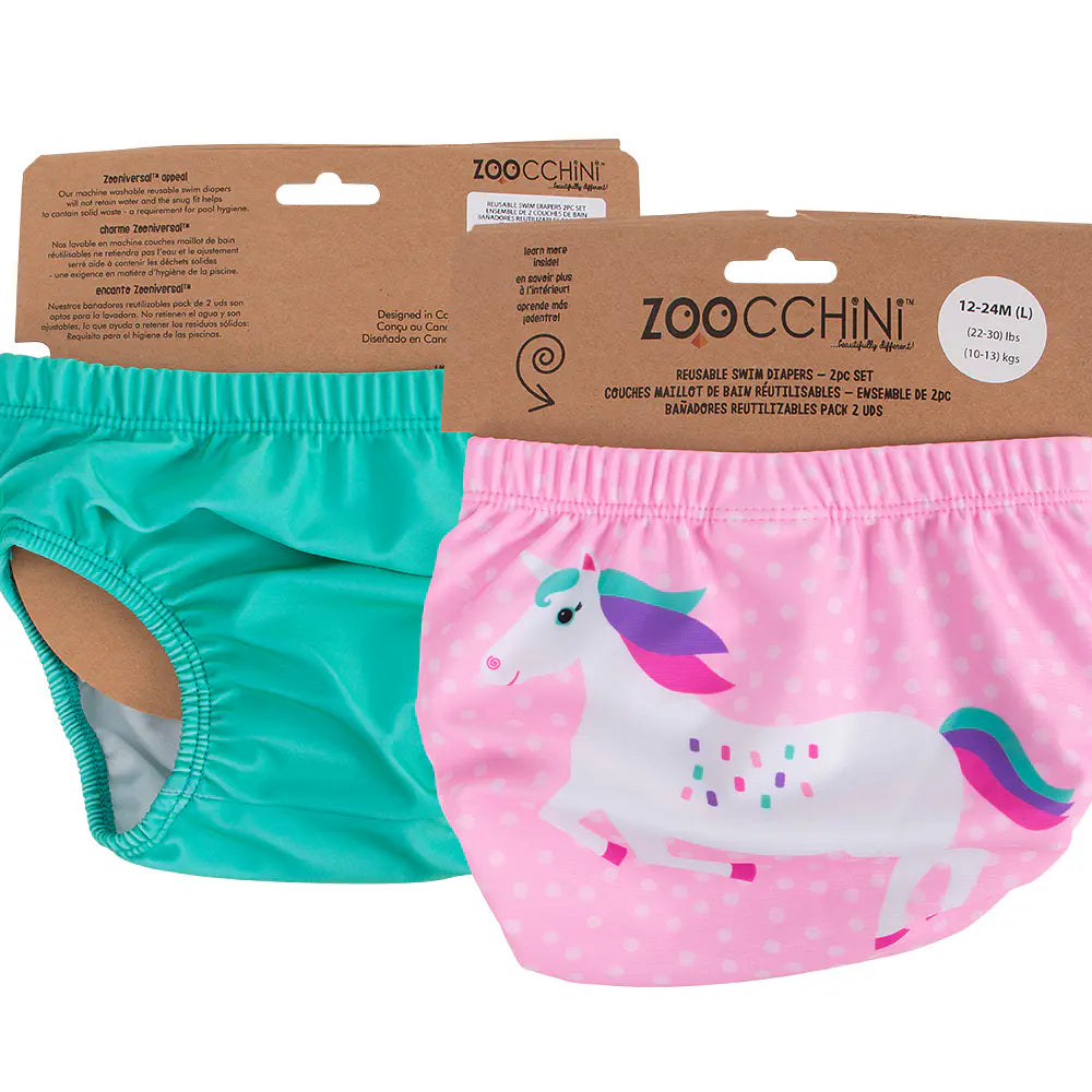 Traje de Baño con Pañal Zunga Unicornio pack de 2