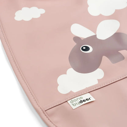 Babero Velcro Happy Clouds Rosa