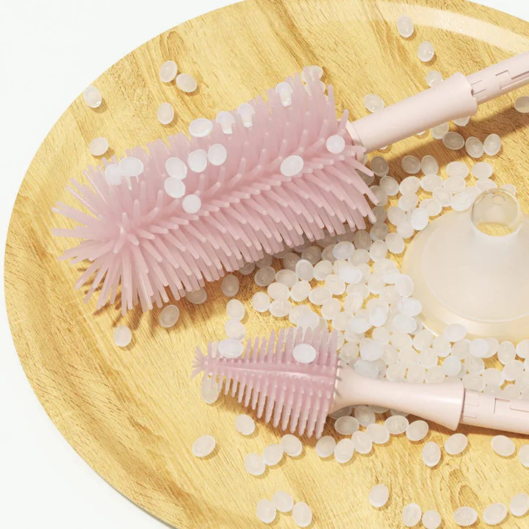 Kit Cepillos Limpia Mamaderas Rosado