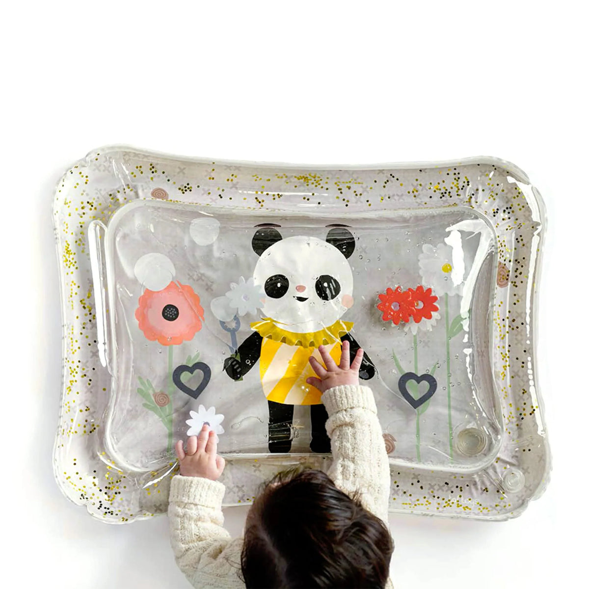 Alfombra sensorial de agua Panda Bloom