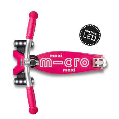 Micro Scooter Maxi Deluxe LED PRO Rosado