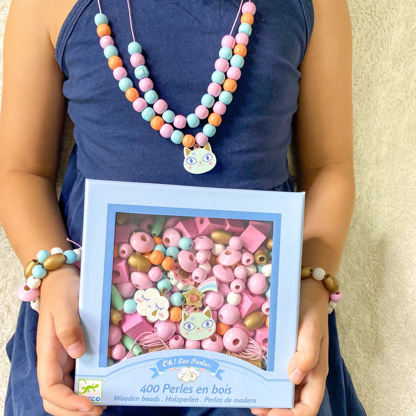 Crea tus joyas: Rainbow Wooden Beads