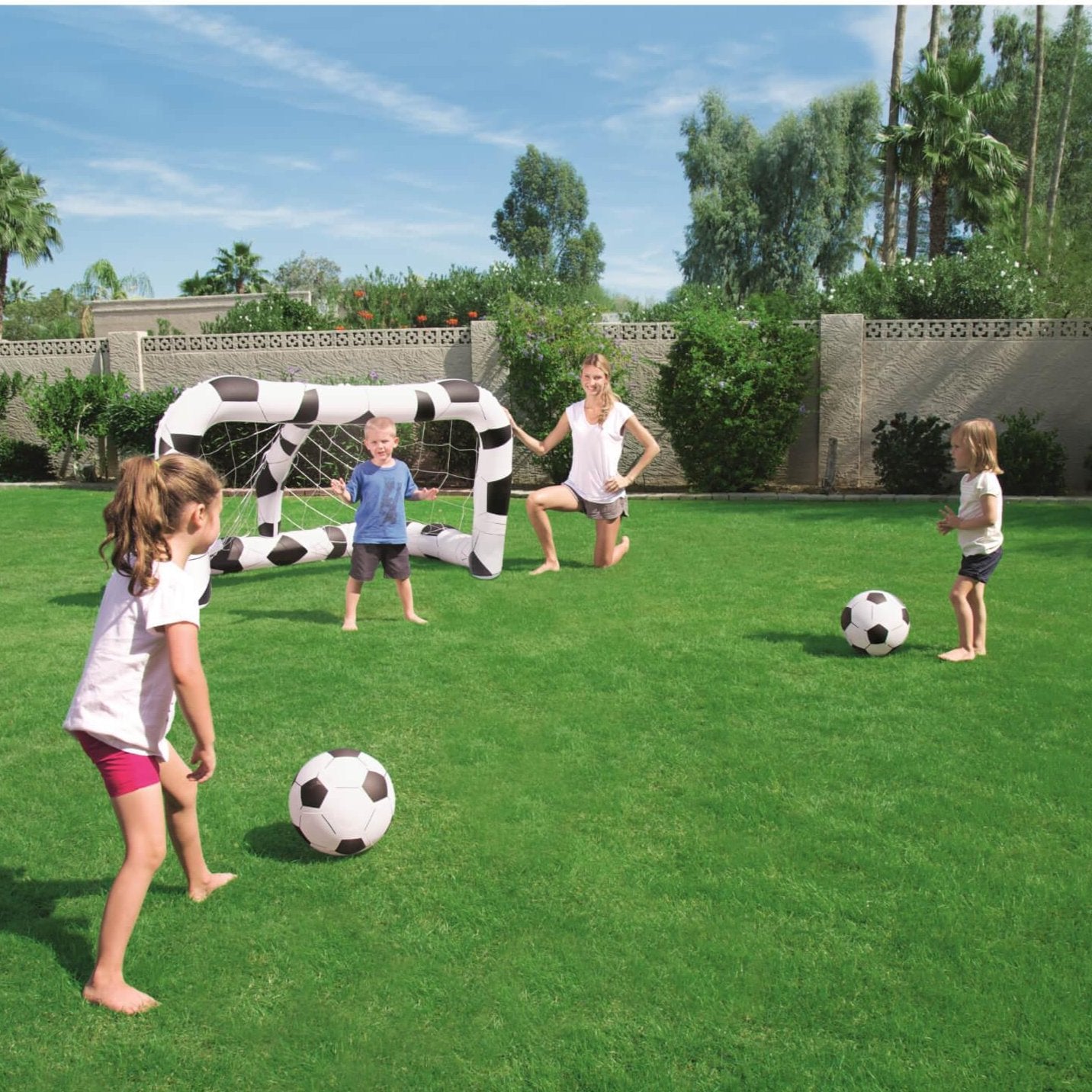 Arco Futbol Inflable + 2 Pelotas