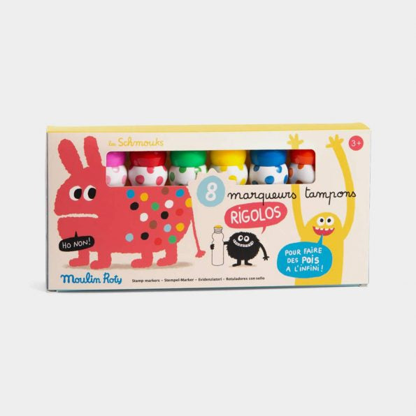Caja 8 marcadores redondos Les Schmouks
