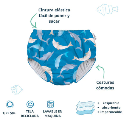 Traje de Baño con Pañal Zunga Reutilizable Delfín