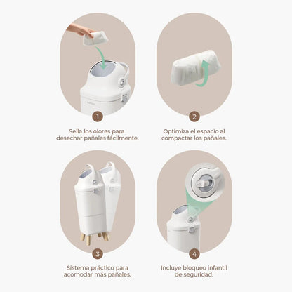 Contenedor para pañales con Triple Sello