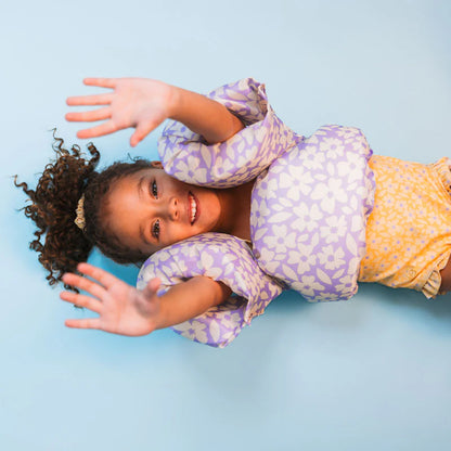 Flotador Pecho y Alas Lila Flores