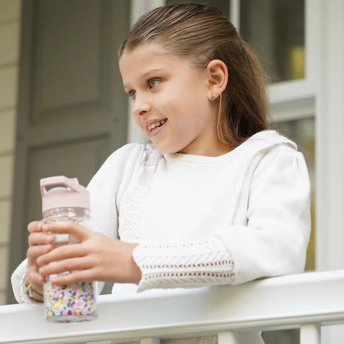 Botella con bombilla Rosado Sparkling