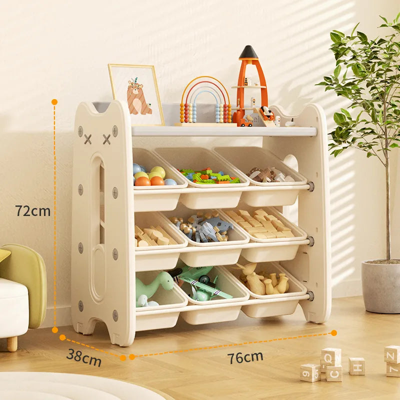 Mueble Organizador 9 bandejas Blanco con Gris