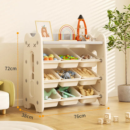 Mueble Organizador 9 bandejas Blanco con Gris