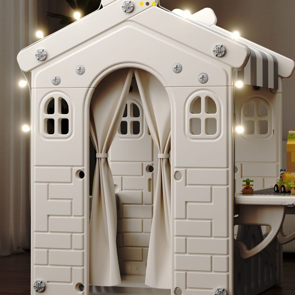 Casita De Juegos Infantil Blanca con Gris