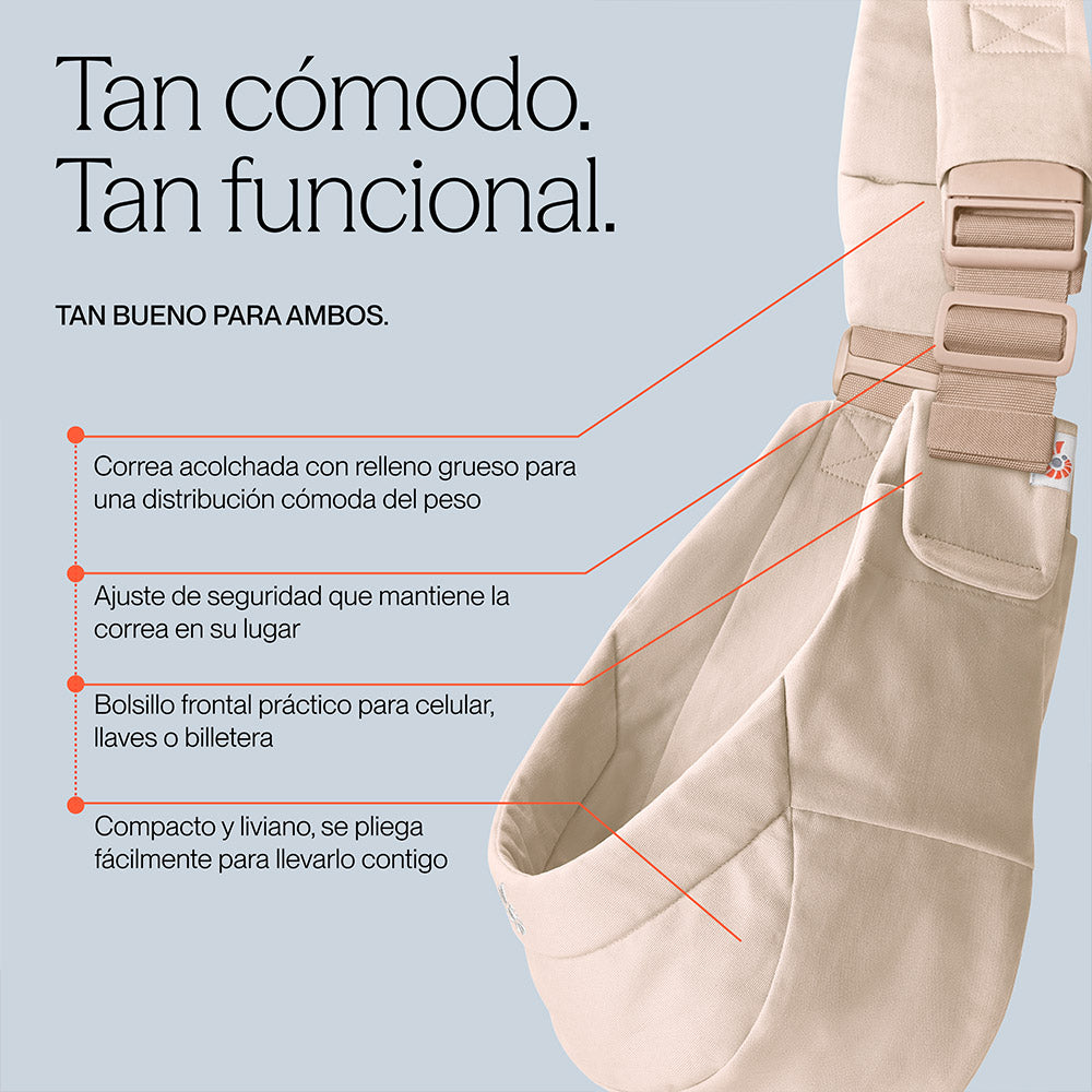 Portabebé Bandolera Upsie Pearl Grey
