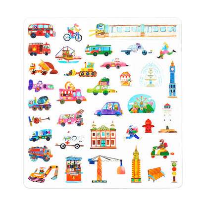 Stickers con gel Reutilizables Dino
