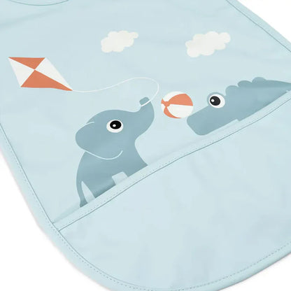 Babero con velcro Playground Azul