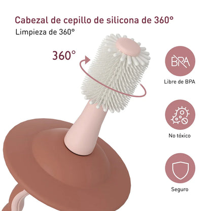 Cepillo Dental de Silicona para Bebé Verde