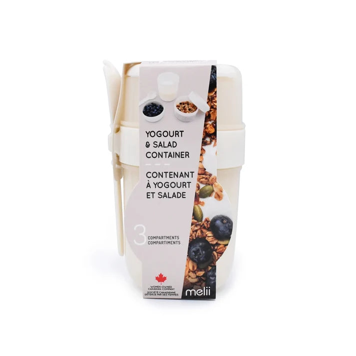 Contenedor para yoghurt y ensalada