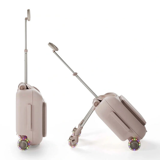 Maleta Infantil 2 en 1 con Asiento Cabby Rosa
