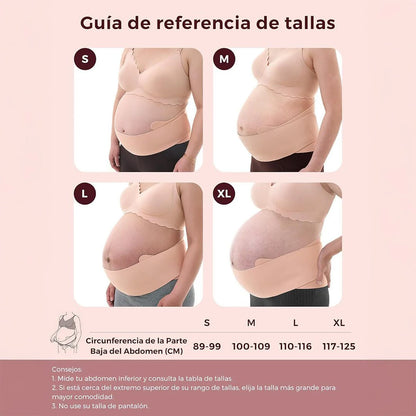Faja de Embarazo Maternova con Soporte Lumbar Negra
