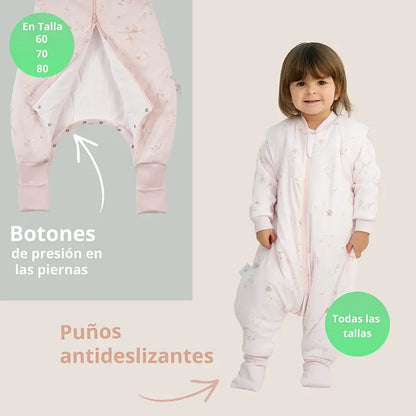 Saco de Dormir Farmy Pink con pies antideslizantes Tog 2.5