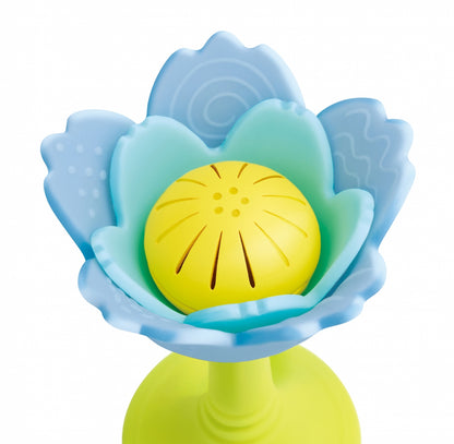 Sonajero flor silicona Celeste