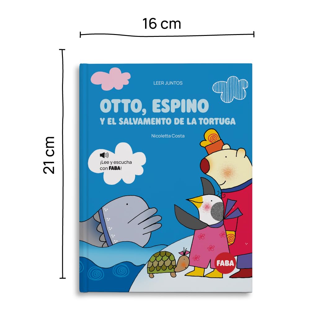 Libro para cuentacuentos Faba Otto, Espino y el salvamento de la tortuga