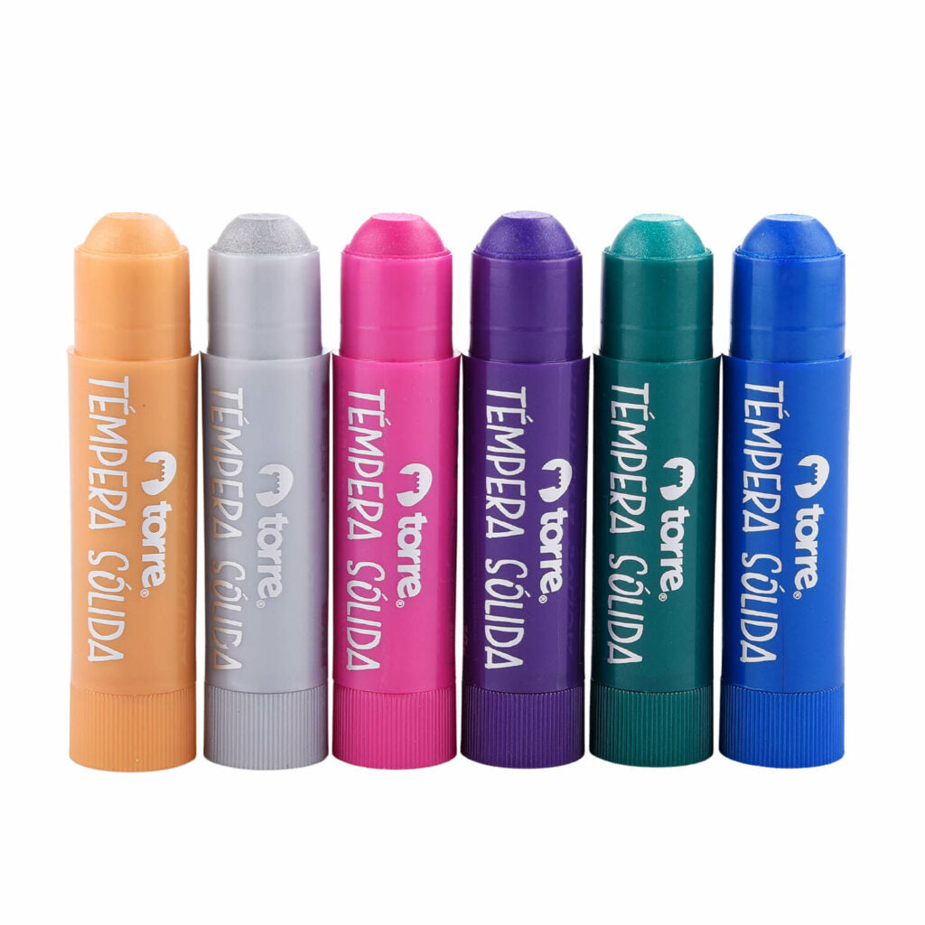 Témpera Sólida Metálica 6 Colores
